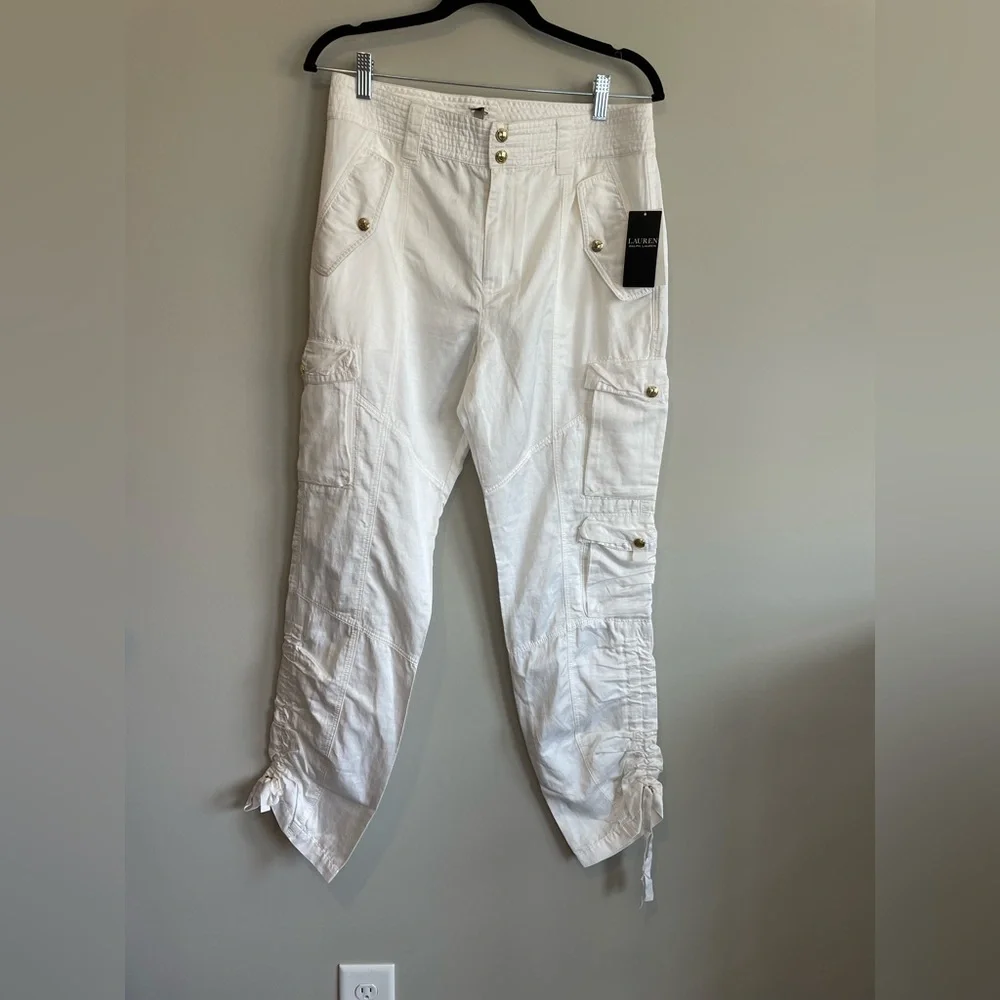 Lauren Ralph Lauren Shantung Cargo Pants - Picture 9 of 16